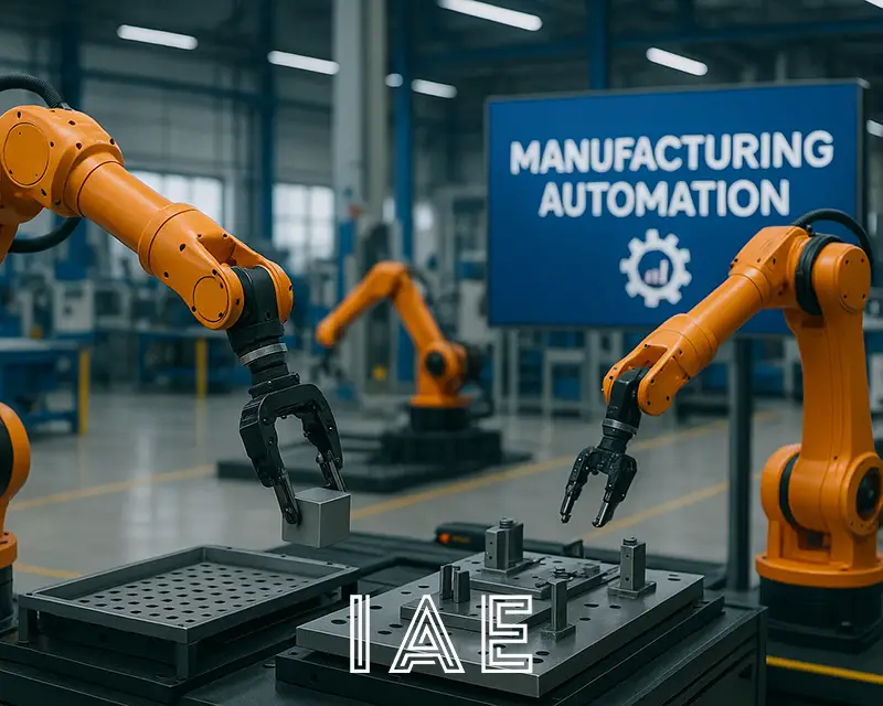 Robotic arms working on an automated UK production line